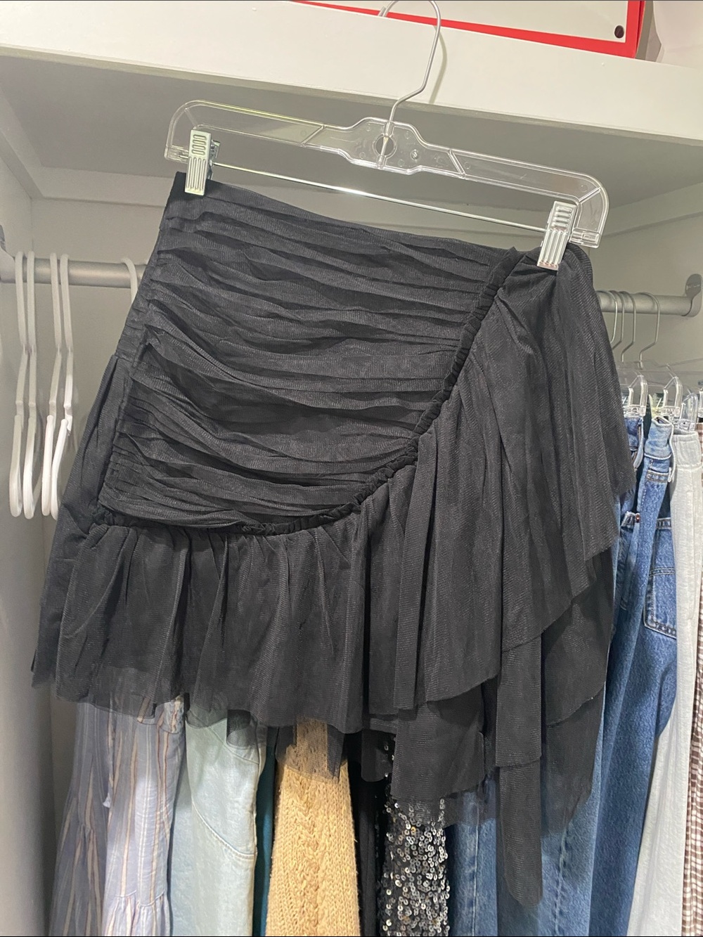 Anthropologie black tule skirt